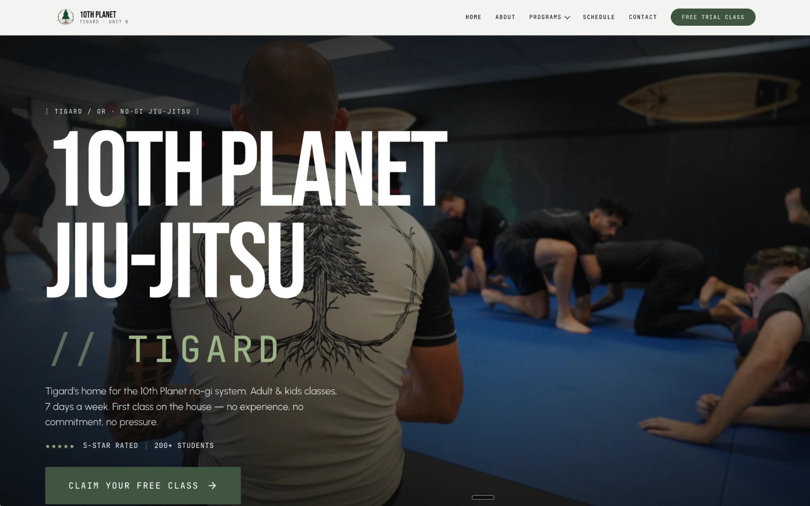 10th Planet Tigard Smart Site — after MMA Marketing Pro rebuild