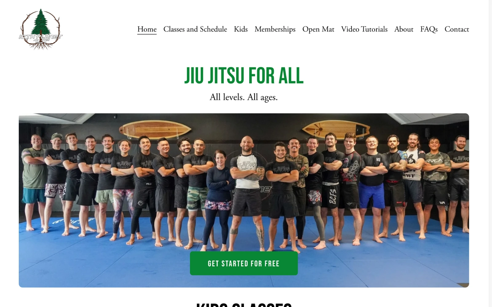 10th Planet Tigard old website — before MMA Marketing Pro rebuild