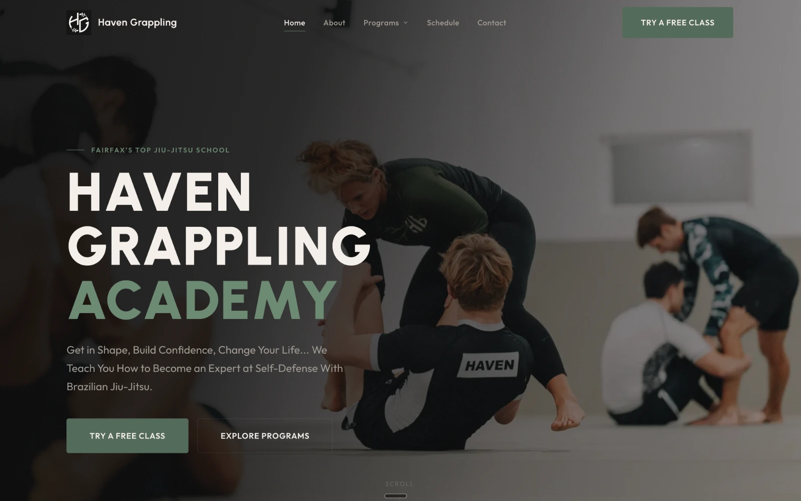 Haven Grappling — Smart Site after MMA Marketing Pro rebuild